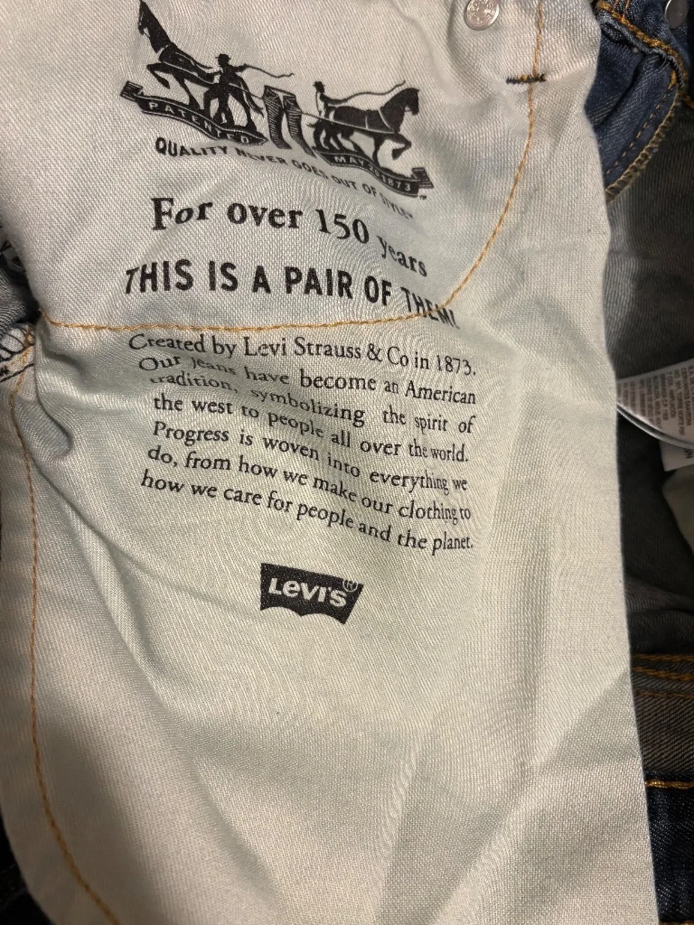 Levi's 527 Slim Bootcut Men's Jeans Dark Wash 34x32 EXCELLENT Condition!! - Picture 5 of 7
